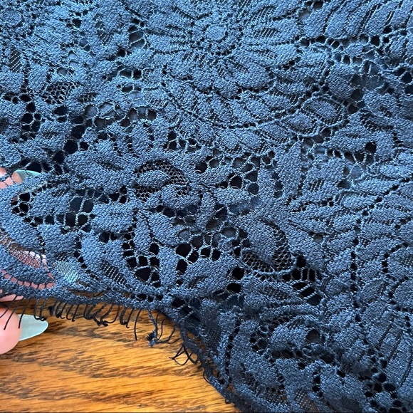 Madewell Floral Lace Off Shoulder Oversized Mini Dress Sz 0 - Picture 8 of 16